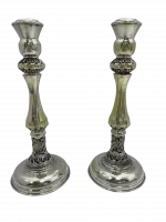 Silver candle holder