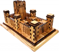 Small model of the Second Temple, made of olive wood, handmade