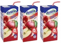 Набор 3 шт. 100% Яблочный сок, Fontana, 250 мл-Photoroom