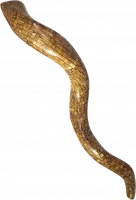 Shofar covered in mosaic, made of olive wood, handmade