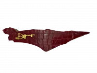 Mezuzah case made of red crocodile leather_1
