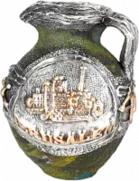 Antique silver-plated urn,handmade_1