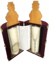 A large Torah scroll