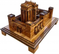 Large model of the Second Temple, made of olive wood, handmade1