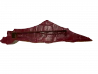 Mezuzah case made of red crocodile leather_2