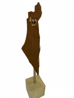 Mezuzah case made of light brown crocodile leather_3