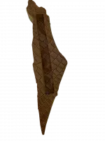 Mezuzah case made of light brown crocodile leather_2