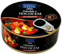 Овощи с лососем по-азиатски, 240 гр. Riga-Photoroom