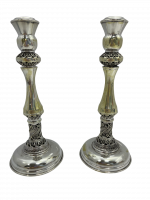 Silver candle holder