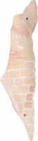 Mezuzah made of Jerusalem stone with a drawing of the map of the Land of Israel, handmade