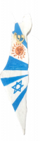 Israel Map Mezuzah 2, painting of country flags, handmade(2)