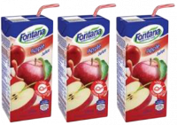 Набор 3 шт. 100% Яблочный сок, Fontana, 250 мл-Photoroom