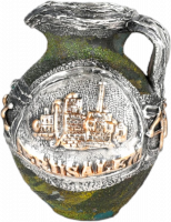 Antique silver-plated urn,handmade_1