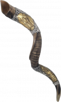 Silver-plated shofar, moses pattern