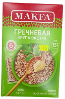 Гречневая крупа Экстра (варится в пакетиках, 6 порций), 400 гр. Макфа.-Photoroom
