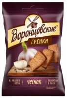 Гренки ржано-пшеничные Чеснок  ВОРОНЦОВСКИЕ 60 гр. -Photoroom
