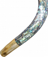 Shofar mother of pearls, green stones imported from Australia, special, luxurios, for connoisseurs_collectors_2