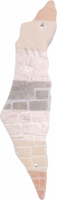 Mezuzah made of Jerusalem stone with a drawing of the map of the Land of Israel, handmade2