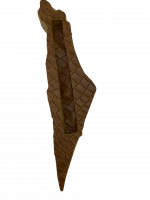 Mezuzah case made of light brown crocodile leather_2