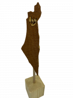 Mezuzah case made of light brown crocodile leather_3