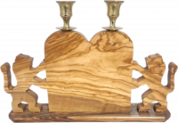 The Ten Commandments, made of olive wood, with a pattern of lions holding the 10 Commandments1