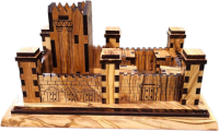 Small model of the Second Temple, made of olive wood, handmade_2
